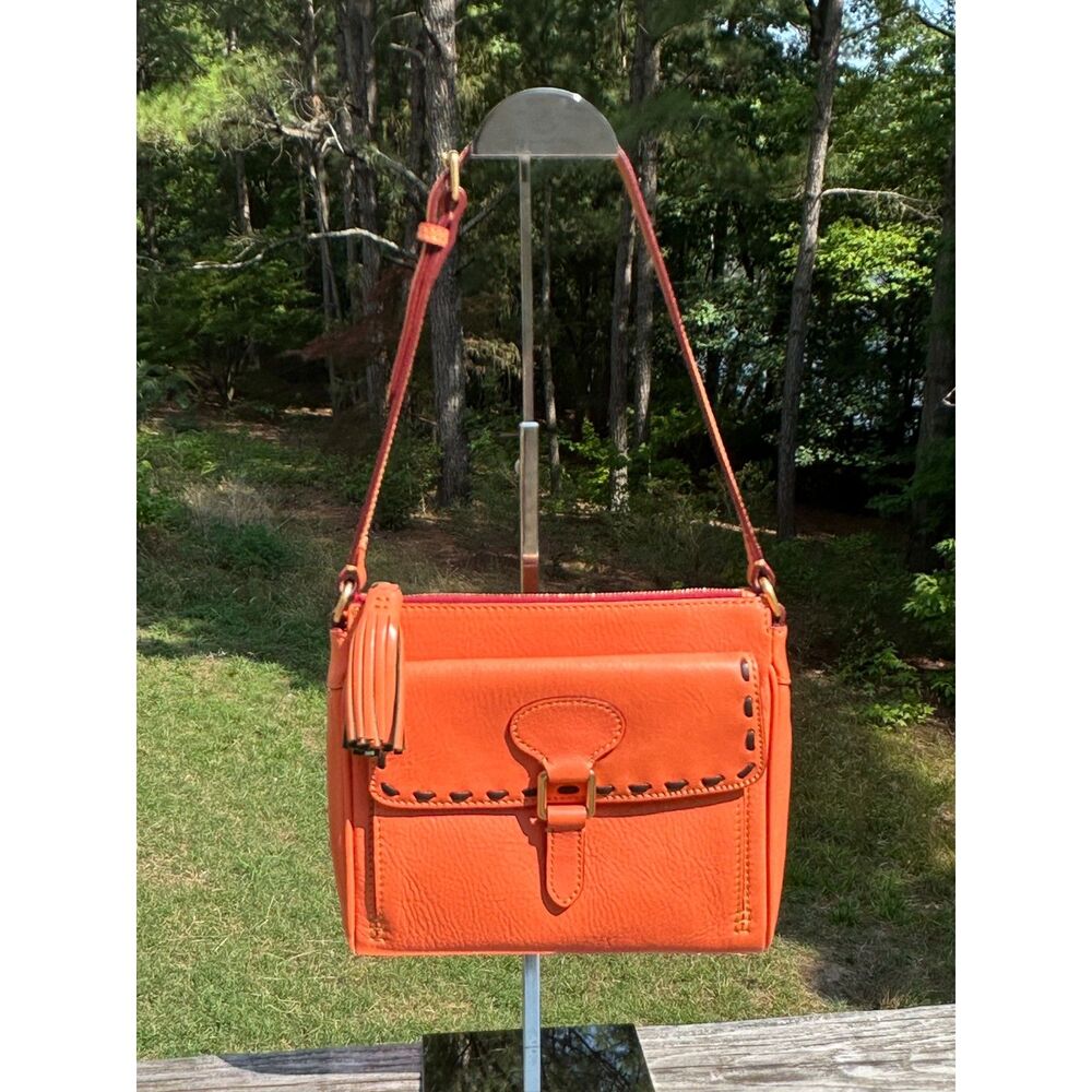 Dooney & Bourke Florentine Medium Front Pocket Crossbody Rare Salmon Color